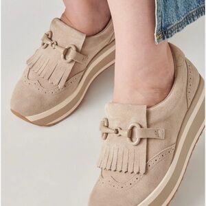 Dolce Vita light gray/tan Suede Loafers